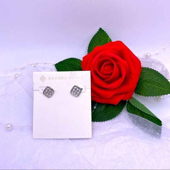 Brand New Kendra Scott Silver Stud Earings - Picture 8 of 10